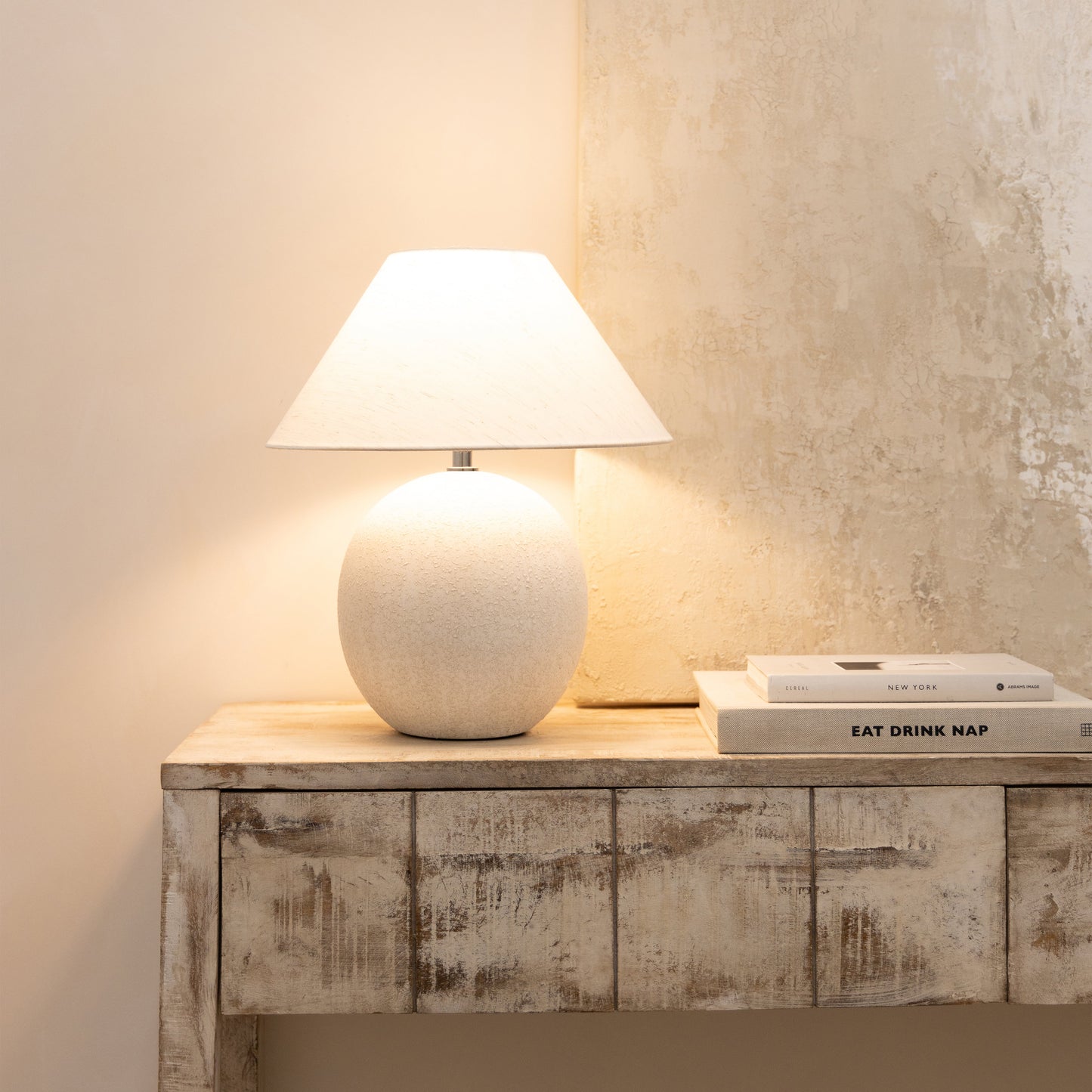 Banse - Stone Ceramic Coolie Shade Table Lamp