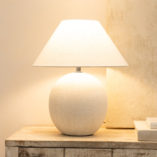 Banse - Stone Ceramic Coolie Shade Table Lamp