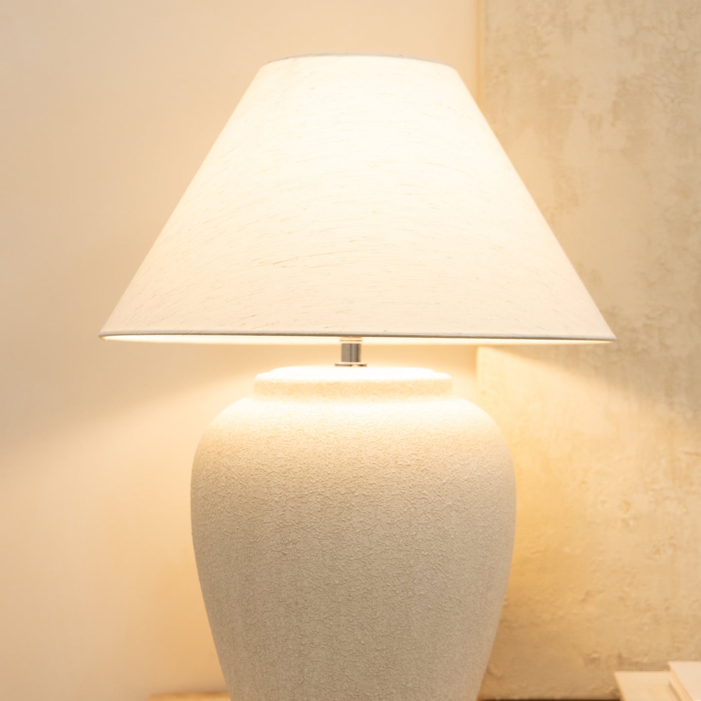 Banse - Stone Ceramic Coolie Shade Table Lamp