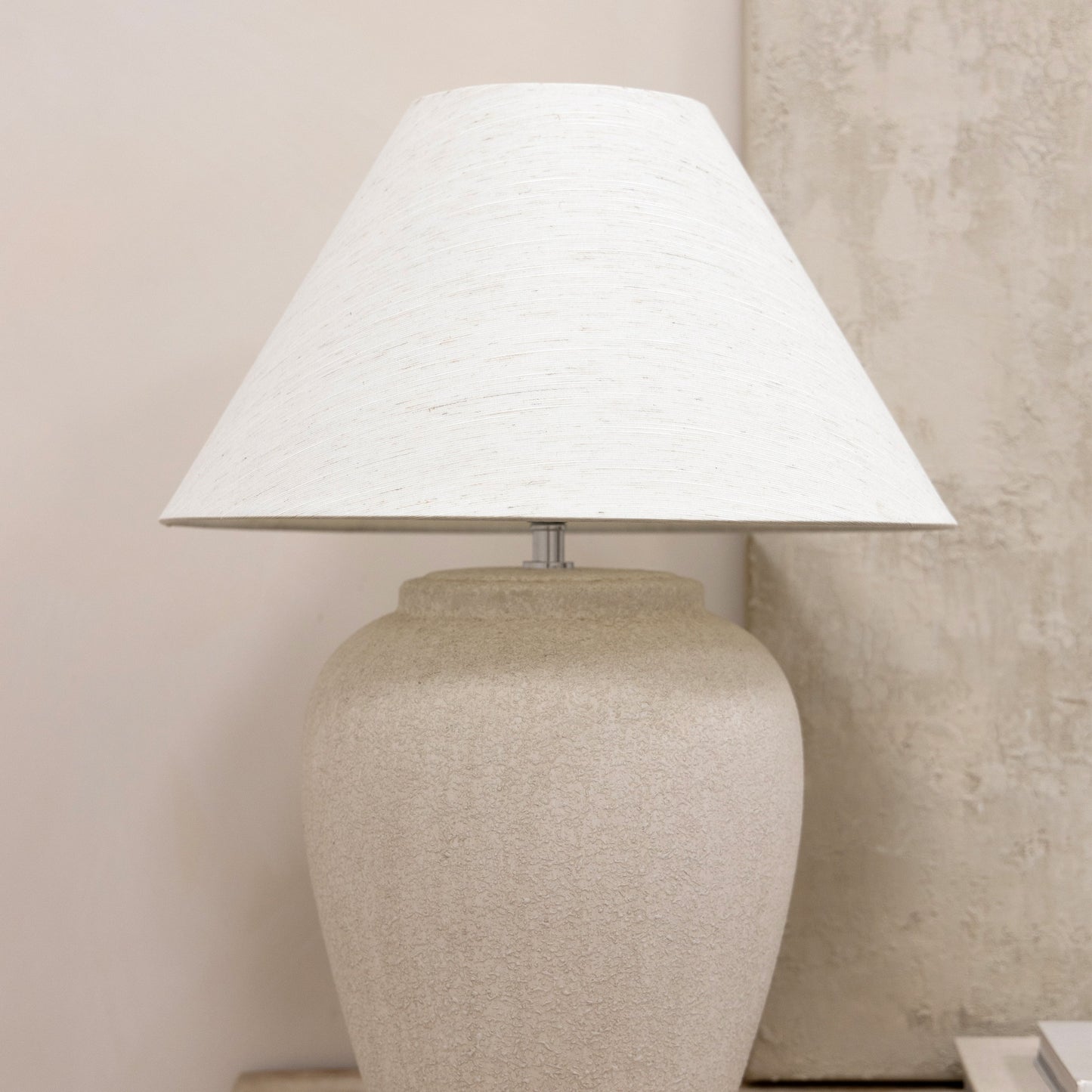 Banse - Stone Ceramic Coolie Shade Table Lamp